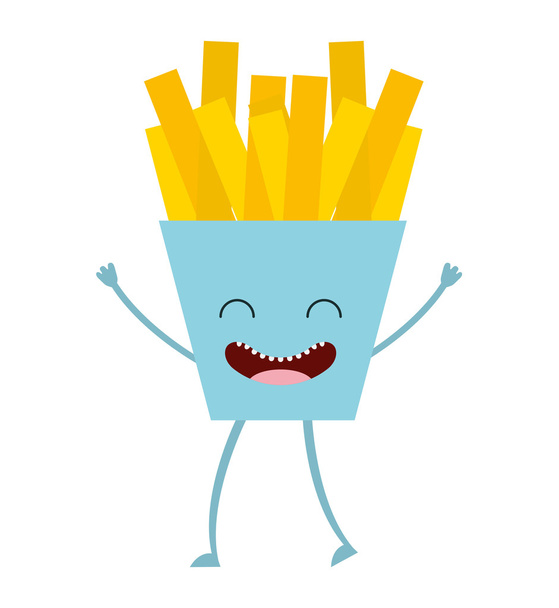 fast food character cute icon - Vector, Image