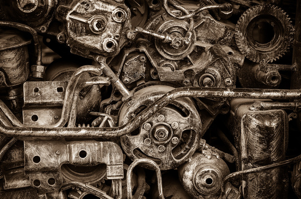 Stare maszyny ze stali - Zdjęcie, obraz