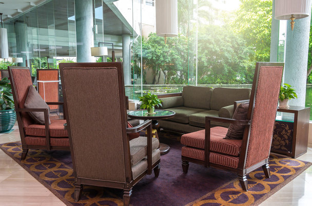 Luxo lobby Interior Hotel
 - Foto, Imagem