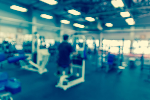 Abstract blurred photo of fitness gym  - Photo, Image