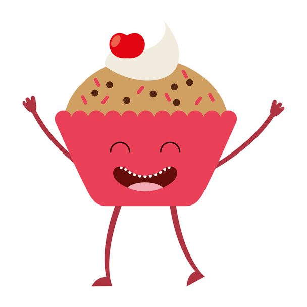 sweet bakery character cute icon - Vektör, Görsel