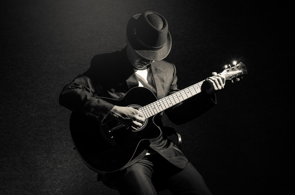 Musician playing guitar  - Photo, Image