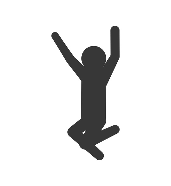 Pittogramma icona di salto. Persona che fa action design. Grafico vettoriale
 - Vettoriali, immagini