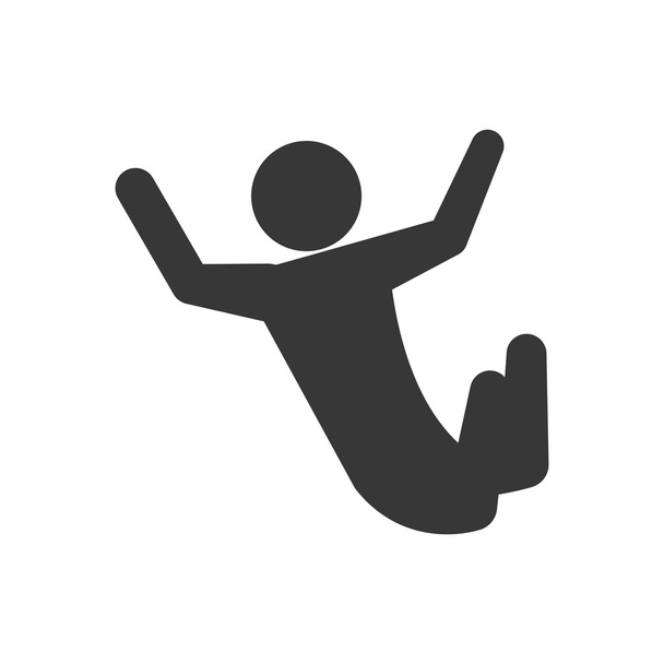 Piktogramm springen Symbol. Person, die Action Design macht. Vektorgraph - Vektor, Bild