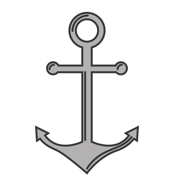anchor marine symbol icon - Vector, Image