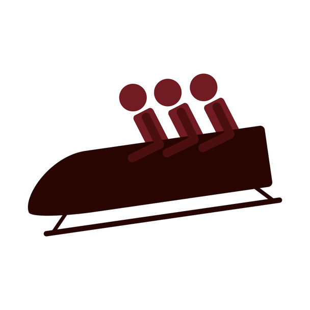 bobsleigh icono del deporte
 - Vector, Imagen