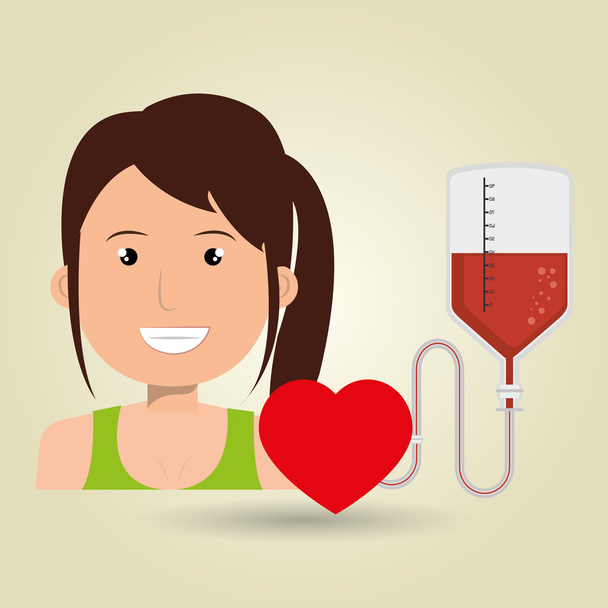 osoba pielęgniarka dawcy krwi - Wektor, obraz