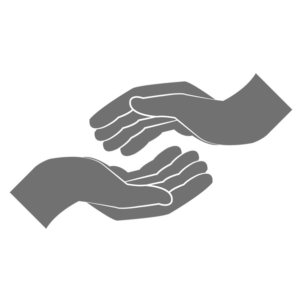 open hand icon - Vector, afbeelding