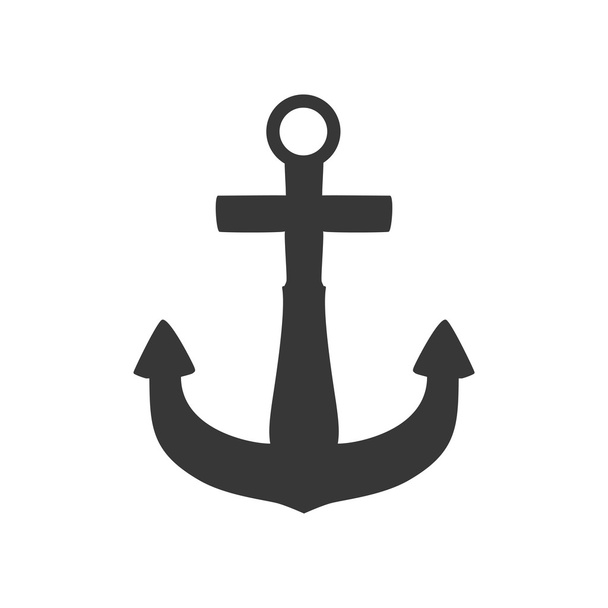 Icono del ancla. Diseño de estilo de vida marino. Gráfico vectorial
 - Vector, imagen