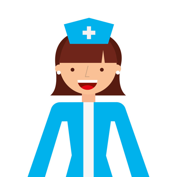 enfermeira mulher ícone profissional
 - Vetor, Imagem