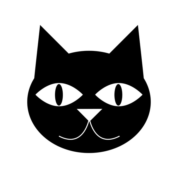 schattige kat cartoon icoon - Vector, afbeelding