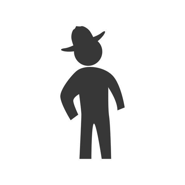 Pictogram and hat icon. Person design. Vector graphic - Vektor, obrázek