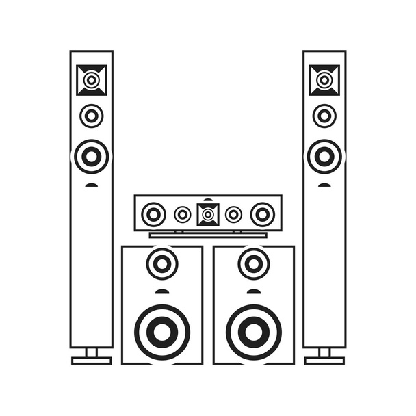 stereo system icon - Vector, Image