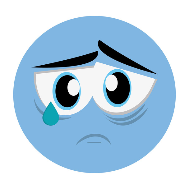 икона грустного смайлика
 - Вектор,изображение