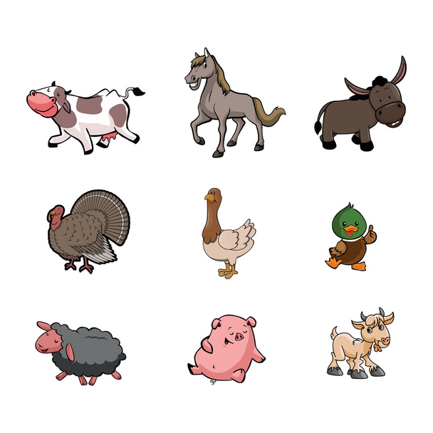 animaux de ferme illustration design collection
 - Vecteur, image