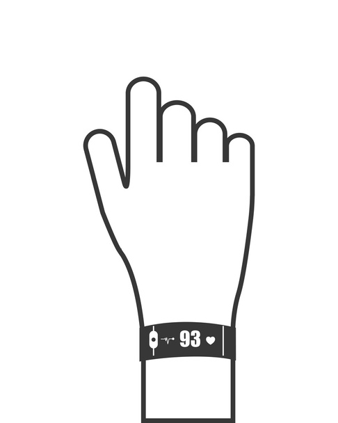 heartrate wrist tracker icon - Vector, Image