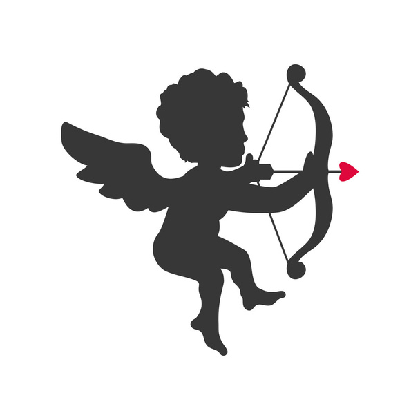 Cupid pictogram. Hou van ontwerp. Vectorafbeelding - Vector, afbeelding