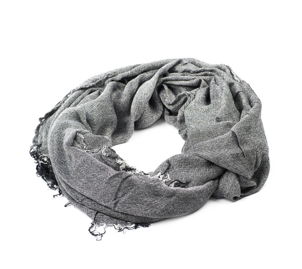 Gray infinity loops scarf isolated - Foto, Bild