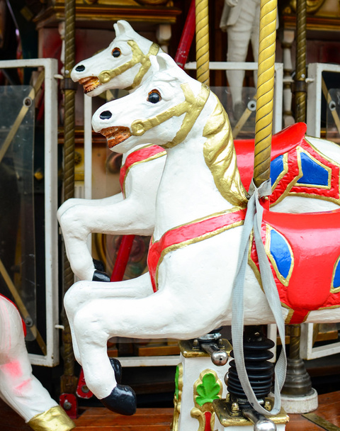 Carousel - Fair conceptual background with horses - Zdjęcie, obraz