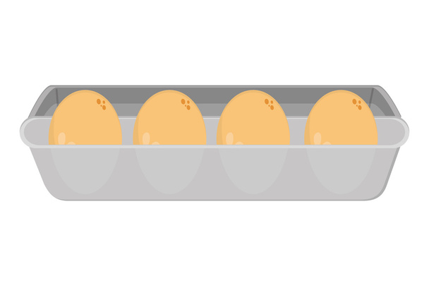 eieren karton pictogram - Vector, afbeelding