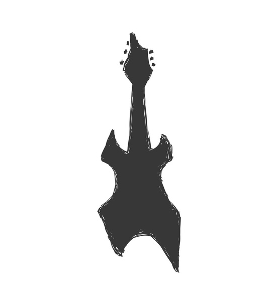 Icono de gruitar eléctrico. Diseño de música rock. Gráfico vectorial
 - Vector, Imagen