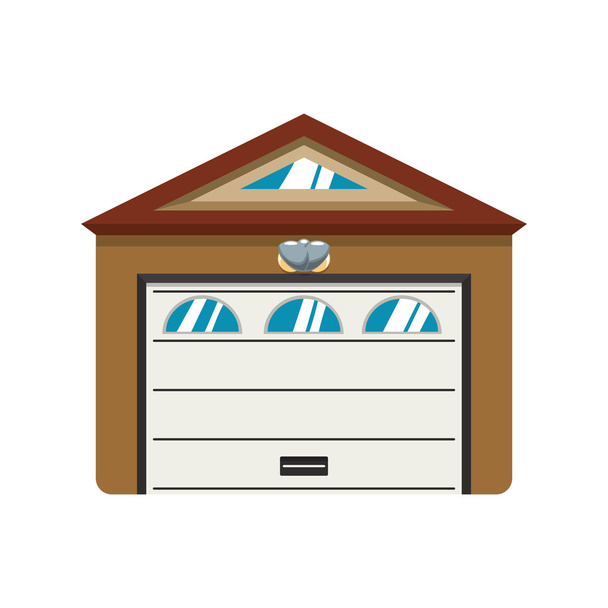 Garage icon. Repair and home design. Vector graphic - Vector, Image