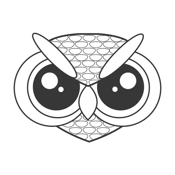 cute owl cartoon icon - Vector, Image