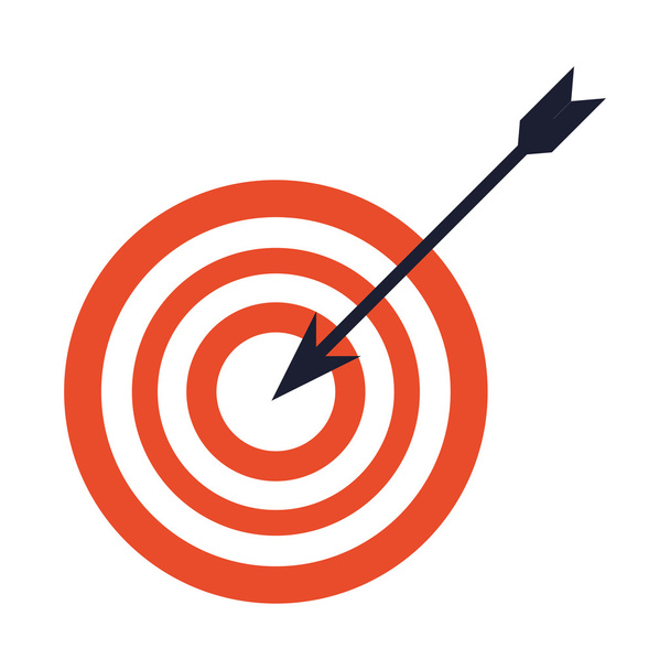 bullseye with arrow icon - Vector, Image