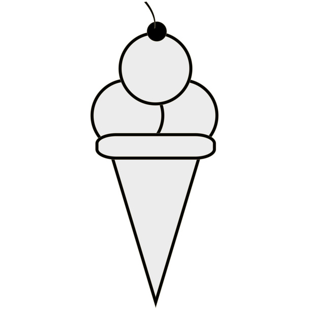 icône de cône de crème glacée - Vecteur, image