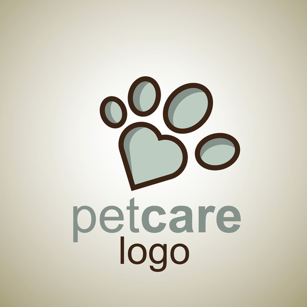 dierenverzorging logo deisgn - Vector, afbeelding