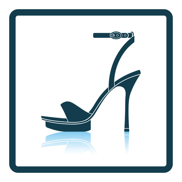 Donna tacco alto icona sandalo
 - Vettoriali, immagini
