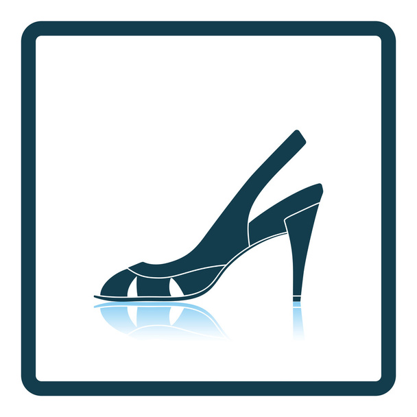 Woman heeled sandal icon - Vector, Image