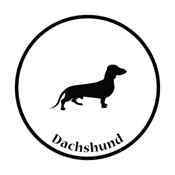 Dachshund icona del cane
 - Vettoriali, immagini
