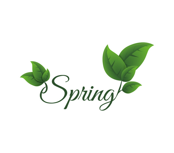 Het pictogram van het blad. Natuur en voorjaar ontwerp. Vectorafbeelding - Vector, afbeelding