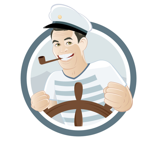 Signo marinero de dibujos animados
 - Vector, Imagen