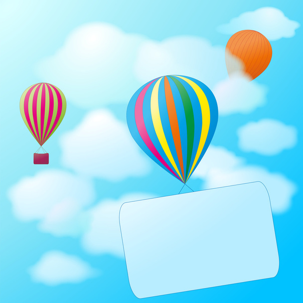 Hot air balloons - Vector, Image