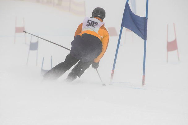 Slalom racer on a low visibility day - Photo, Image