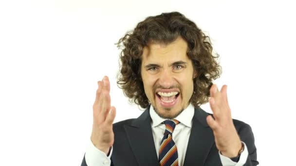 Portret van een succesvolle zakenman met een betrouwbare glimlach - Video