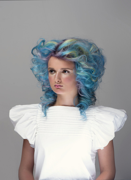 tender girl with professional hair colouring - Photo, image