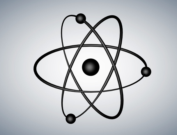 Átomo Negro, Ícono Molécula. Renderizado 3d
 - Foto, imagen