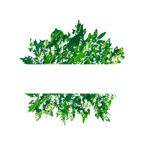 векторная рамка с цветными летними листьями в гранжевом стиле
 - Вектор,изображение