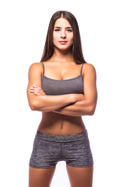 atractiva mujer fitness, cuerpo femenino entrenado
 - Foto, imagen