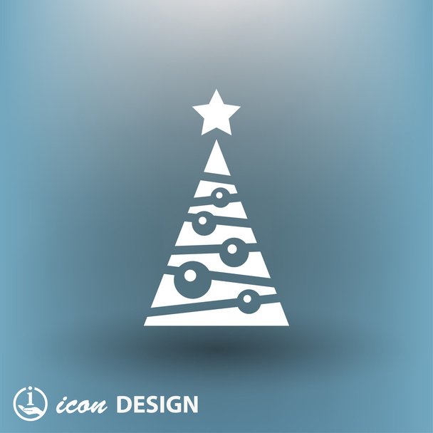 Pictograph of christmas tree concept icon - Vector, Image