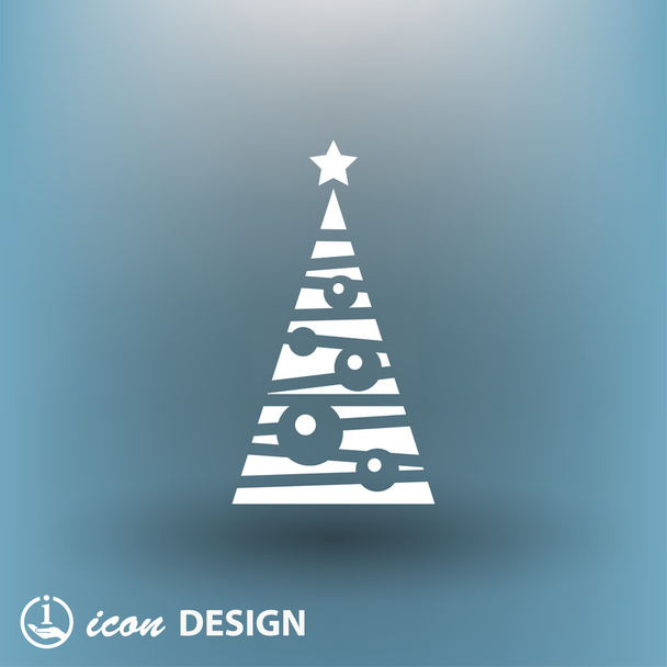 Pictograph of christmas tree concept icon - Vektor, obrázek