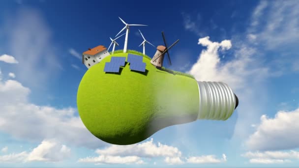 Idea, light bulb. alternative energy - Footage, Video