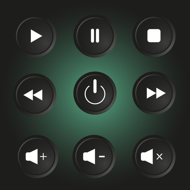 Набор кнопок игрока
 - Вектор,изображение