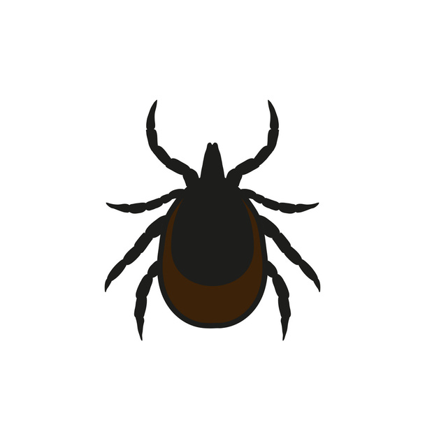 Vector illustration of  ticks. Mite warning sign. - Вектор,изображение