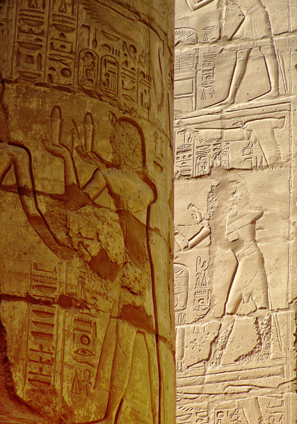 Szczegóły świątyni Karnak - Zdjęcie, obraz