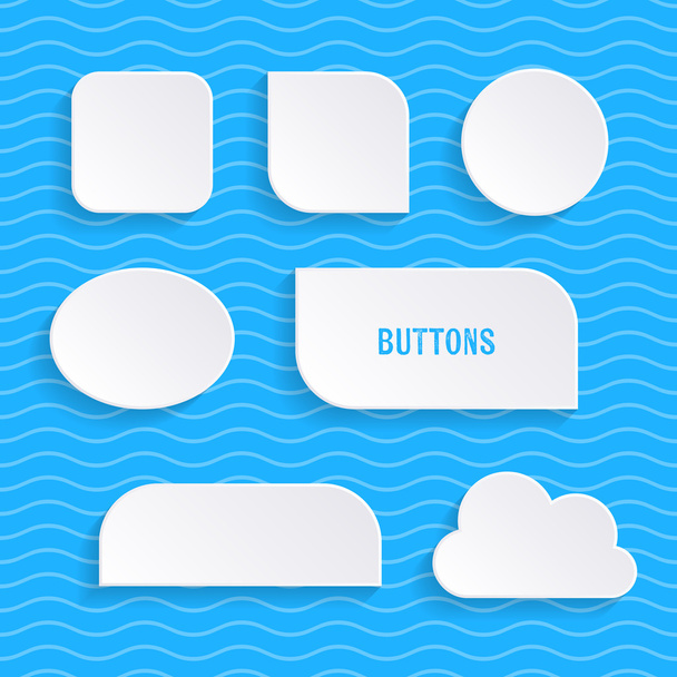 Simple vector buttons with shadows - Vektor, kép