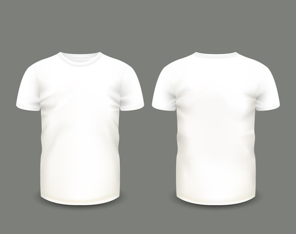 Mens white t-shirt short sleeve - Vektor, Bild